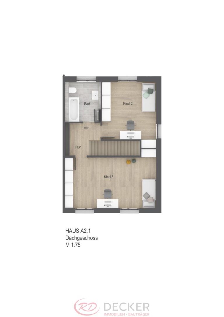 Moderne DHH in Holzbauweise mit Garten