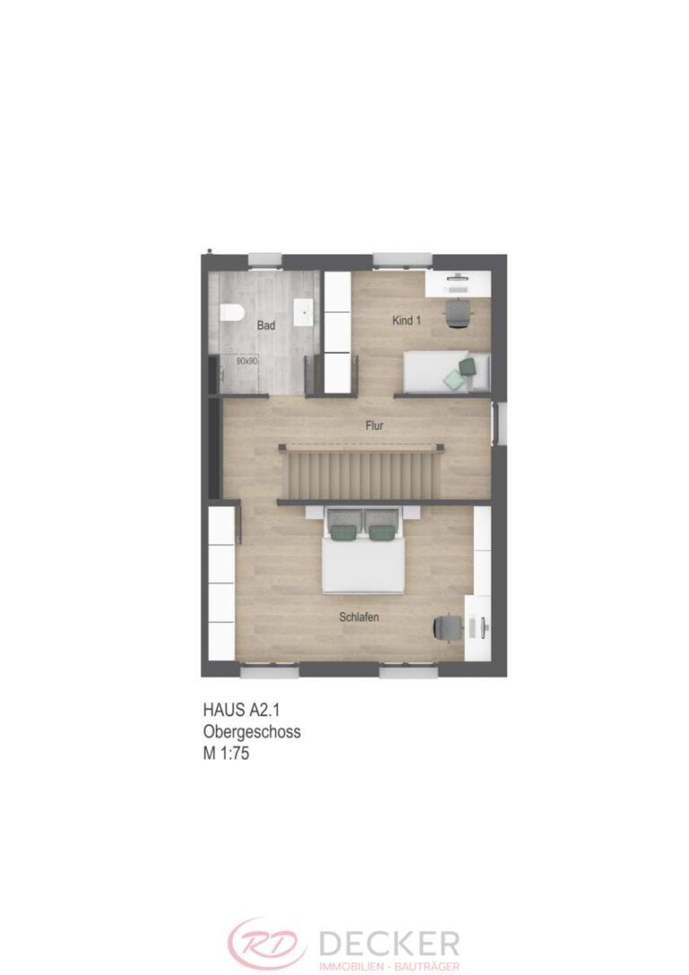 Moderne DHH in Holzbauweise mit Garten