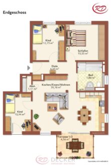 Moderne 4-Zimmer-Wohnung in Dorfen mit traumhafter Terrasse!